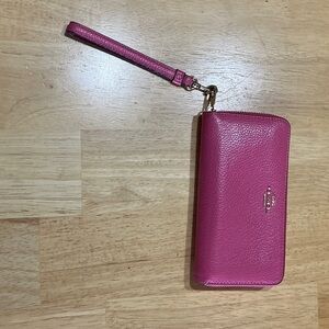 Coach Pink Wristlet Wallet
